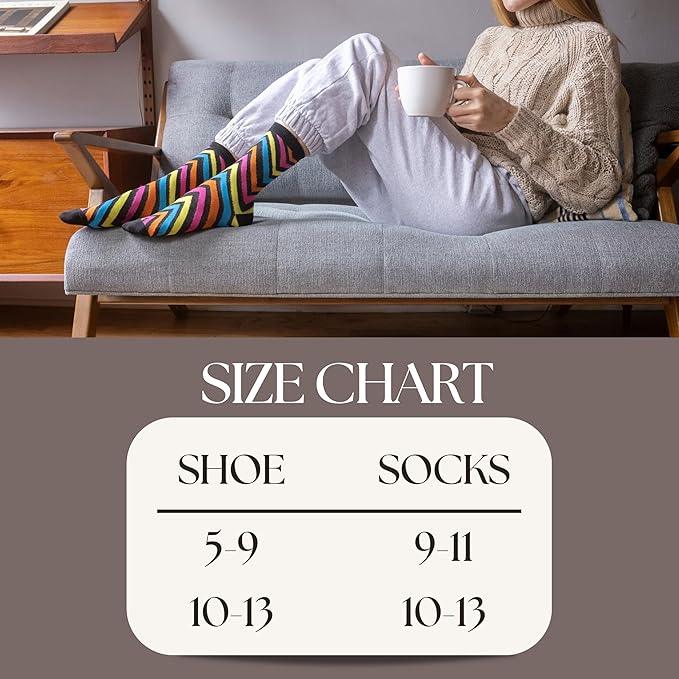 Women's 12 Pairs Lightweight Crew Socks – Solid Dark Colored Patterns - Tipi Toe Socks