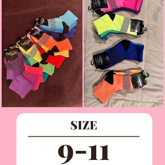 Colorful Quarter Socks Size