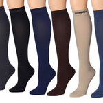 RONNOX Compression Socks for Men & Women Colorful Patterned Knee High Socks (16-20 mmHg / 12-14 mmHg) 6-Pairs CP06-08 - Socks