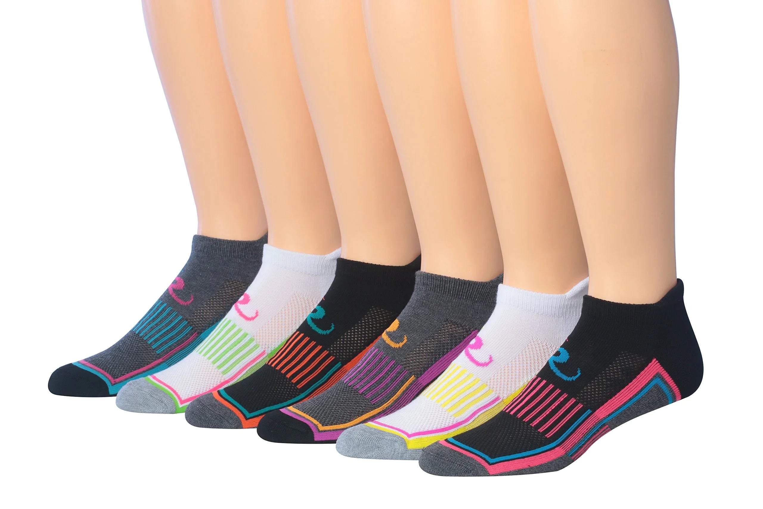 RONNOX Men's 6-Pairs Low Cut Running & Athletic Performance Socks Medium//Large MRLT01-A-ML - Tipi Toe Socks