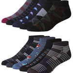  Men's 10 Pairs Classy Extra Lightweight Shadow Spectrum Colorful Patterned Low Cut/No Show Socks - Socks