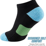 Women's White Vibrant Colored No Show Socks