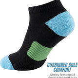 Women's White Vibrant Colored No Show Socks