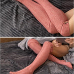 Women's 3-Pairs Winter Warm Classic With Buttons Comfortable Knee High Cotton-Blend Boot Socks - Socks
