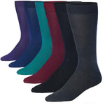 JAMES FIALLO Mens 6-Pairs Funky Holiday Harmony Colorful Patterned Crew Dress Socks - Tipi Toe Socks