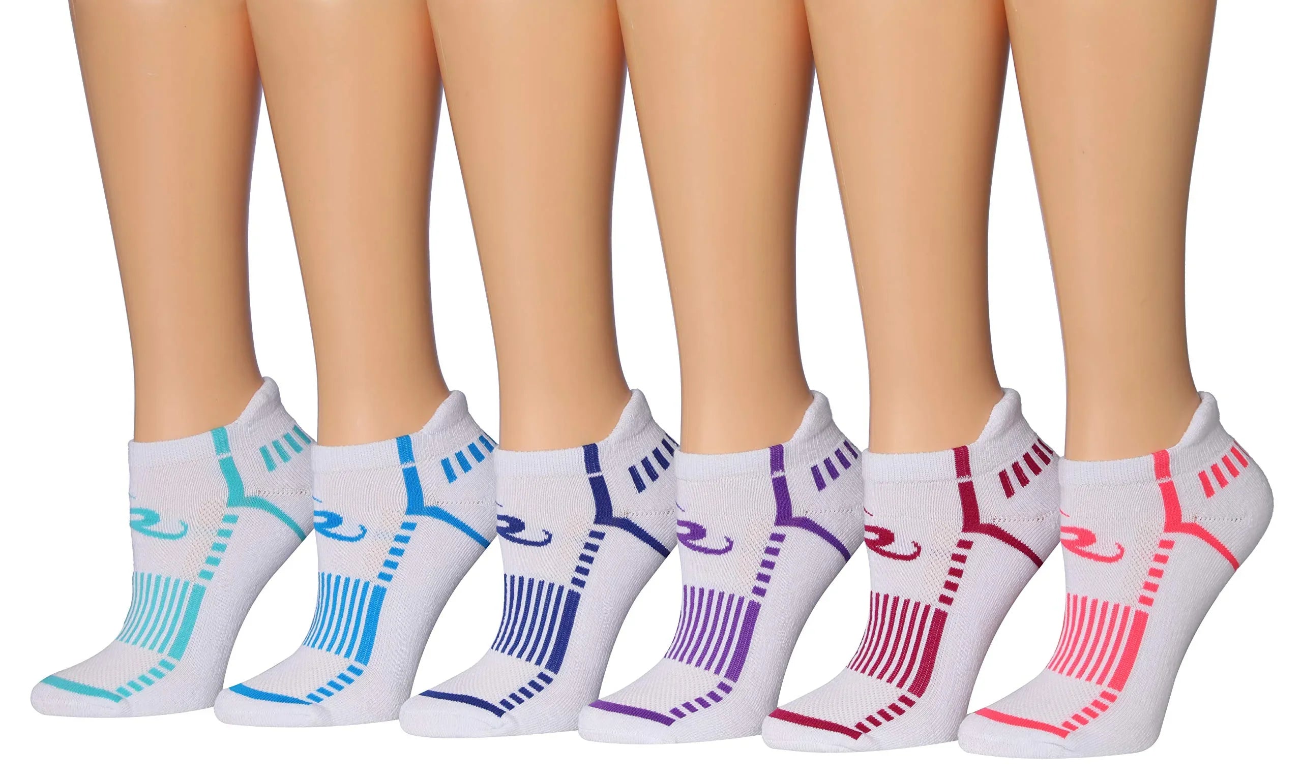 RONNOX Women's 6-Pairs Low Cut Running & Athletic Performance Tab socks Socks Medium/Large WRLT18-A-ML -  Socks