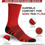 JAMES FIALLO Men's 12 Pairs Comfortable Performance Athletic Cushion Socks for Running, Hiking, and Athletic Activities - Socks