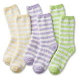Anti-Skid Microfibe Fuzzy Socks - 3 Pairs