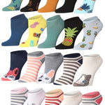  Women's & Girls 20 Pairs Tropical Critters Colorful Patterned Ankle/Low Cut Socks -  Socks