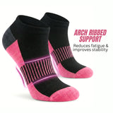 Women's Solid Black Rainbow Socks - 6 Pack