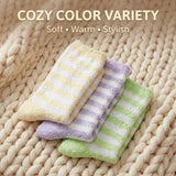Anti-Skid Microfibe Fuzzy Socks - 3 Pairs