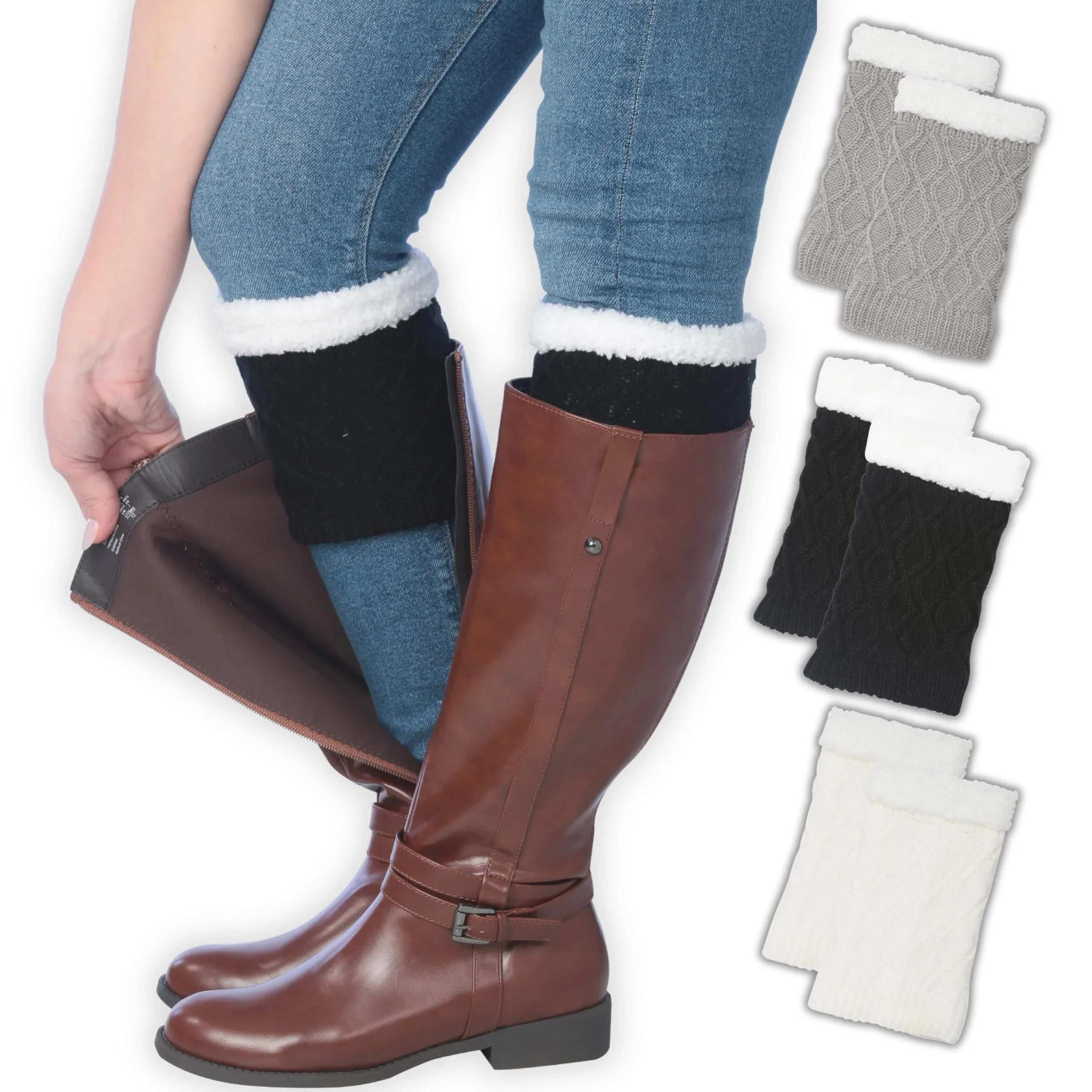 Monochrome Boot Cuffs