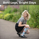 Women's 6 Pairs Vibrant Two-Toned Colorful Contrasting Space Dye Patterned Knee High Socks - Socks