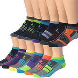 RONNOX Men's 12-Pairs Low Cut Running & Athletic Performance Socks Medium/Large MRLT02-AB - Tipi Toe Socks