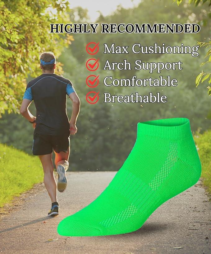 JAMES FIALLO Men's 12-Pairs Performance Low Cut Athletic Dynamic Waves Sleek Gray Canvas Colorful Patterned Sport Socks - Tipi Toe Socks