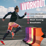 Black-Checkered Center Sports Quarter Socks - 12 Pairs