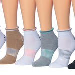 RONNOX Women's 6-Pairs Anti-Skid Non-Slip Silicone-Gripper Low Cut Cushioned Socks, For Yoga Pilates & Barre, Medium/Large RY01-B - Socks