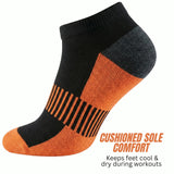 Women's Solid Black Rainbow Socks - 6 Pack