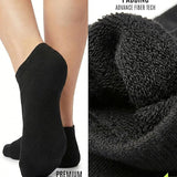 Women's Dark Black No Show Socks - 6 Pack