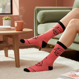 Abstract Pastel Faces Socks - 6 Pairs