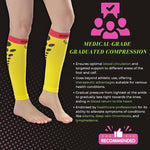 Unisex 3-Pairs Bright Colored Harmonious Threads Space Dye Wonders Calf Compression Tube Sleeves 12-14 mmHg Great for Athletic & Medical Use - Socks
