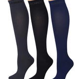 RONNOX Compression Socks for Men & Women Colorful Patterned Knee High Socks (16-20 mmHg / 12-14 mmHg) 3-Pairs CP06 - Socks