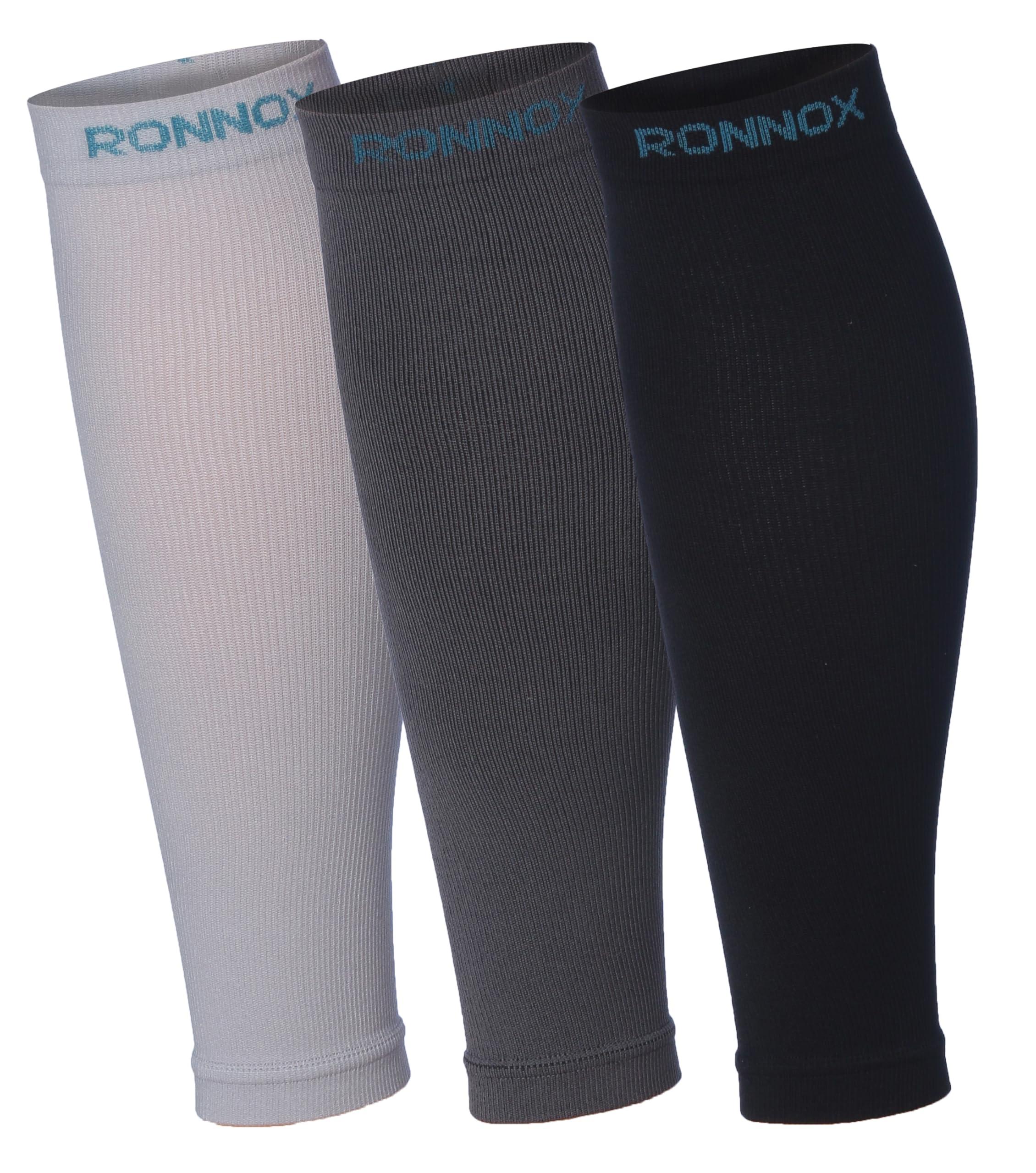  Unisex Calf Compression Sleeve 3-Pairs Sleek Minimalism 12-14 mmHg Great for Athletic & Use -  Socks