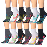 RONNOX Women's 12-Pairs Running & Athletic Sports Performance Ankle/Quarter Socks (RQ11-AB-ML) -  Socks