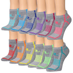 RONNOX Women's 12-Pairs Low Cut Running & Athletic Performance Tab Socks Medium/Large WRLT19-AB-ML - Socks