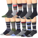 RONNOX Wool Blend Trekking Hiking Outdoor Sports Performance Cushioned Crew Socks, For Men & Women 12 Pairs RHK17-L-12 - Tipi Toe Socks