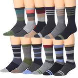 RONNOX Wool Blend Trekking Hiking Outdoor Sports Performance Cushioned Crew Socks, For Men & Women 12 Pairs RHK17-L-12 - Tipi Toe Socks