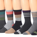 RONNOX Wool Blend Trekking Hiking Outdoor Sports Performance Cushioned Crew Socks, For Men & Women 6 Pairs RHK15-16-L - Tipi Toe Socks
