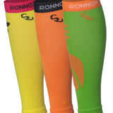 Tipi Toe Unisex Calf Compression Sleeve 3-Pairs Colorful Layers Whimsical Dots 12-14 mmHg Great for Athletic & Medical Use
