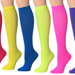 RONNOX Compression Socks for Men & Women Colorful Patterned Knee High Socks (16-20 mmHg / 12-14 mmHg) 6-Pairs CP05-AC - Socks