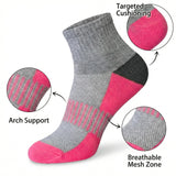 Grayscale Rainbow Sports Quarter Socks - 12 Pairs