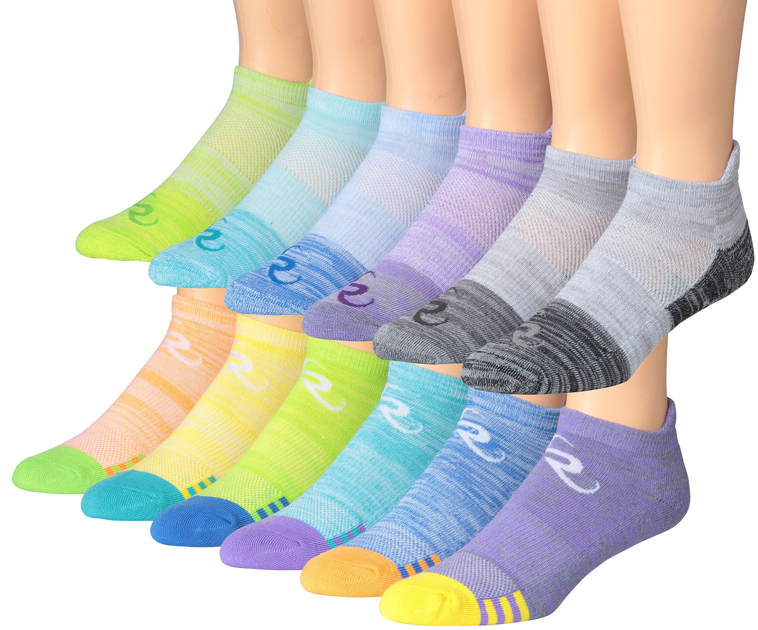 RONNOX Men's 12-Pairs Low Cut Running & Athletic Performance Socks Medium/Large MRLT03-AB-ML - Tipi Toe Socks
