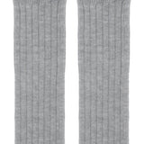 Isadora Paccini Women's Ribbed Knit Leg Warmers Graceful Grey One Size