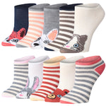  Women's & Girls 10 Pairs Critter Comfort Colorful Patterned Ankle/Low Cut Socks -  Socks