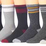 JAMES FIALLO Men's Comfortable Hiking & Outdoor Crew Socks, (10-13 / Shoe: 6-12, Z 6 Pairs. Comfortable Hiking Socks,) - Tipi Toe Socks
