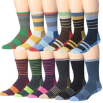 RONNOX Wool Blend Trekking Hiking Outdoor Sports Performance Cushioned Crew Socks, For Men & Women 12 Pairs RHK00-L - Tipi Toe Socks
