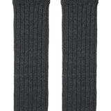 Isadora Paccini Women's Ribbed Knit Leg Warmers Chic Charcoal One Size