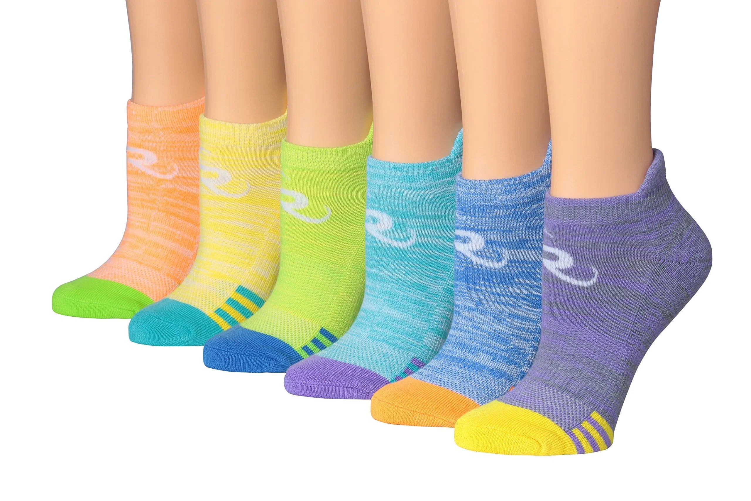 RONNOX Women's 6-Pairs Low Cut Running & Athletic Performance Tab socks Medium/Large WRLT13-A-ML -  Socks