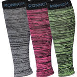 Tipi Toe Unisex 3-Pairs Bright Colored Harmonious Threads Space Dye Wonders Calf Compression Tube Sleeves 12-14 mmHg Great for Athletic & Medical Use