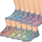 RONNOX Men's 12-Pairs Low Cut Running & Athletic Performance Tab Socks Medium/Large MRLT19-AB-ML - Tipi Toe Socks