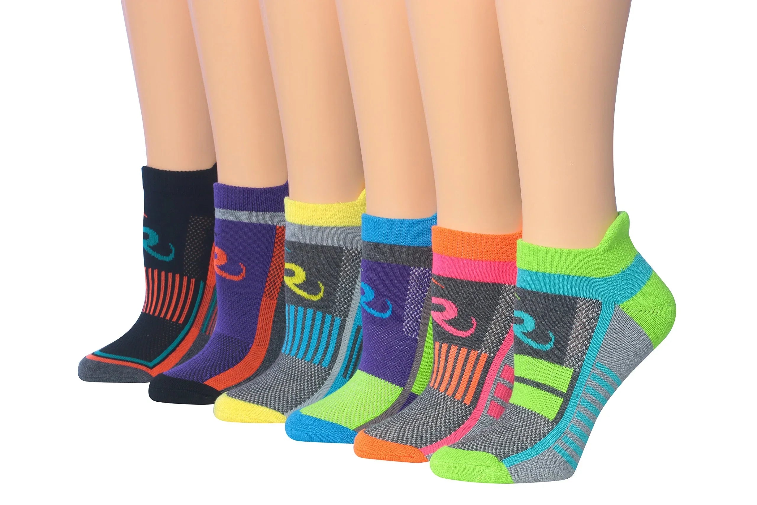 RONNOX Women's 6-Pairs Low Cut Running & Athletic Performance Tab socks Medium/Large WRLT12-A-ML -  Socks