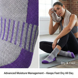 Grayscale Rainbow Sports Quarter Socks - 12 Pairs