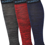  Unisex 3-Pairs Bright Colored Spectral Threads Calf Compression Tube Sleeves 12-14 mmHg Great for Athletic & Use -  Socks