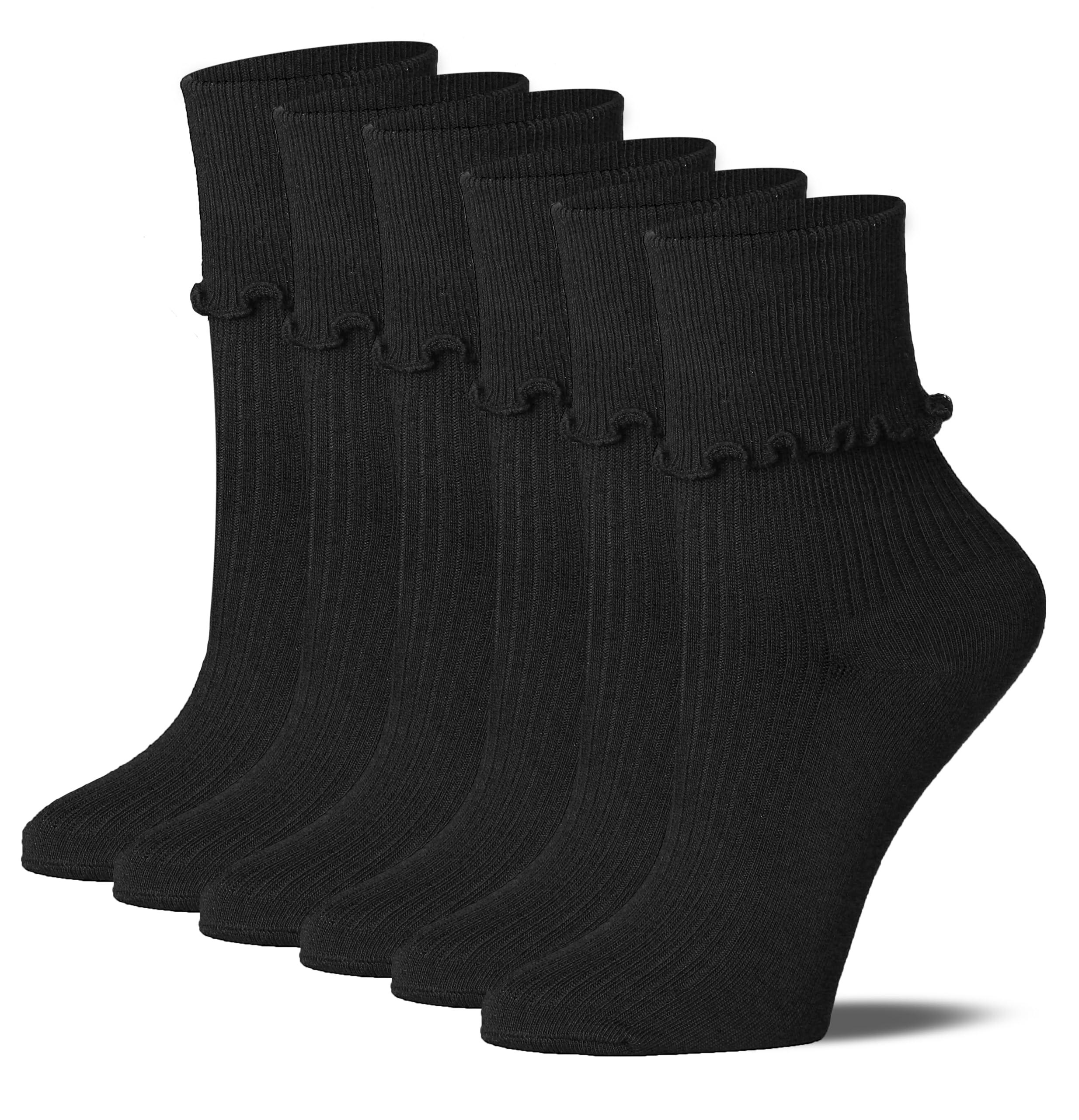 Black Ruffle Socks