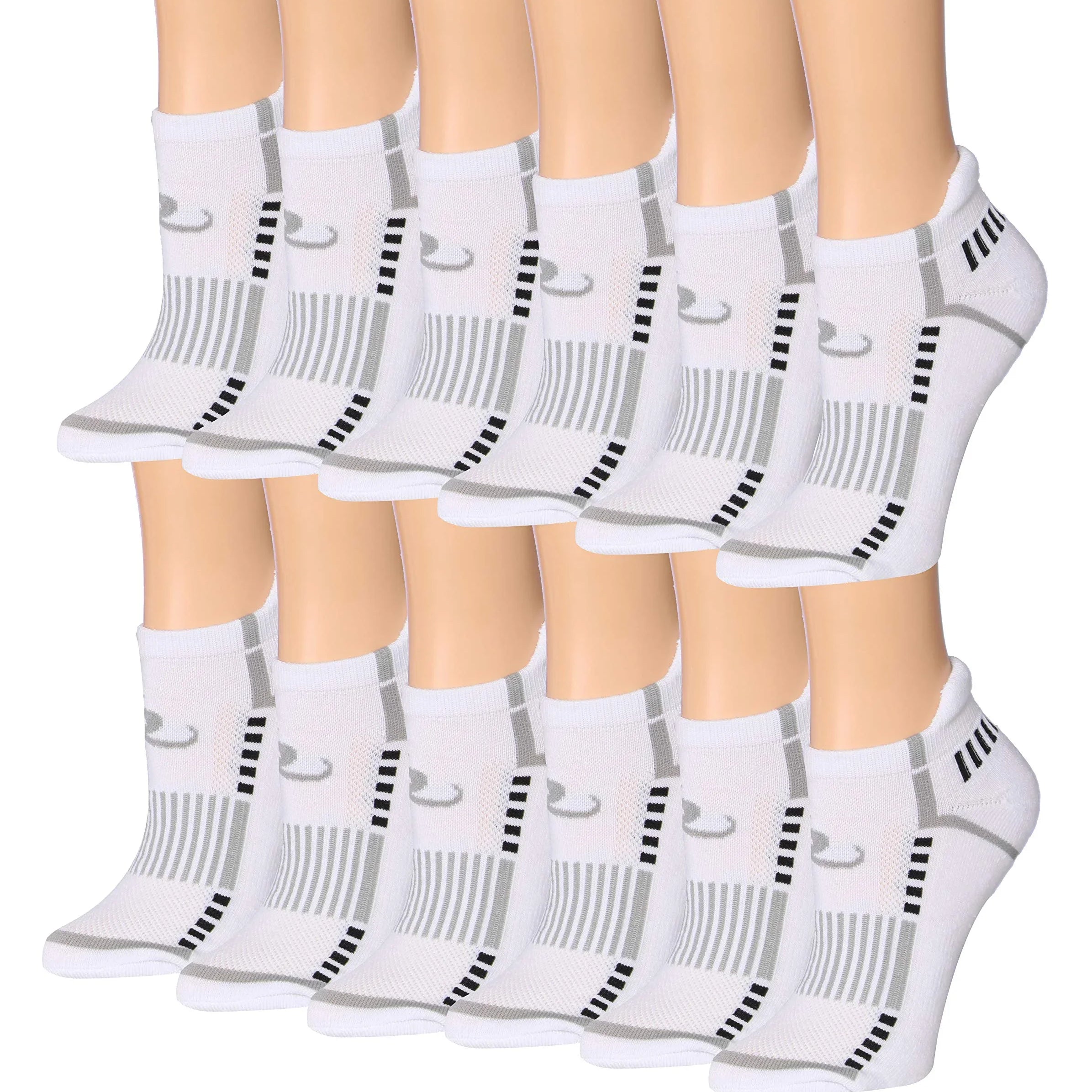 White Fun Running Socks