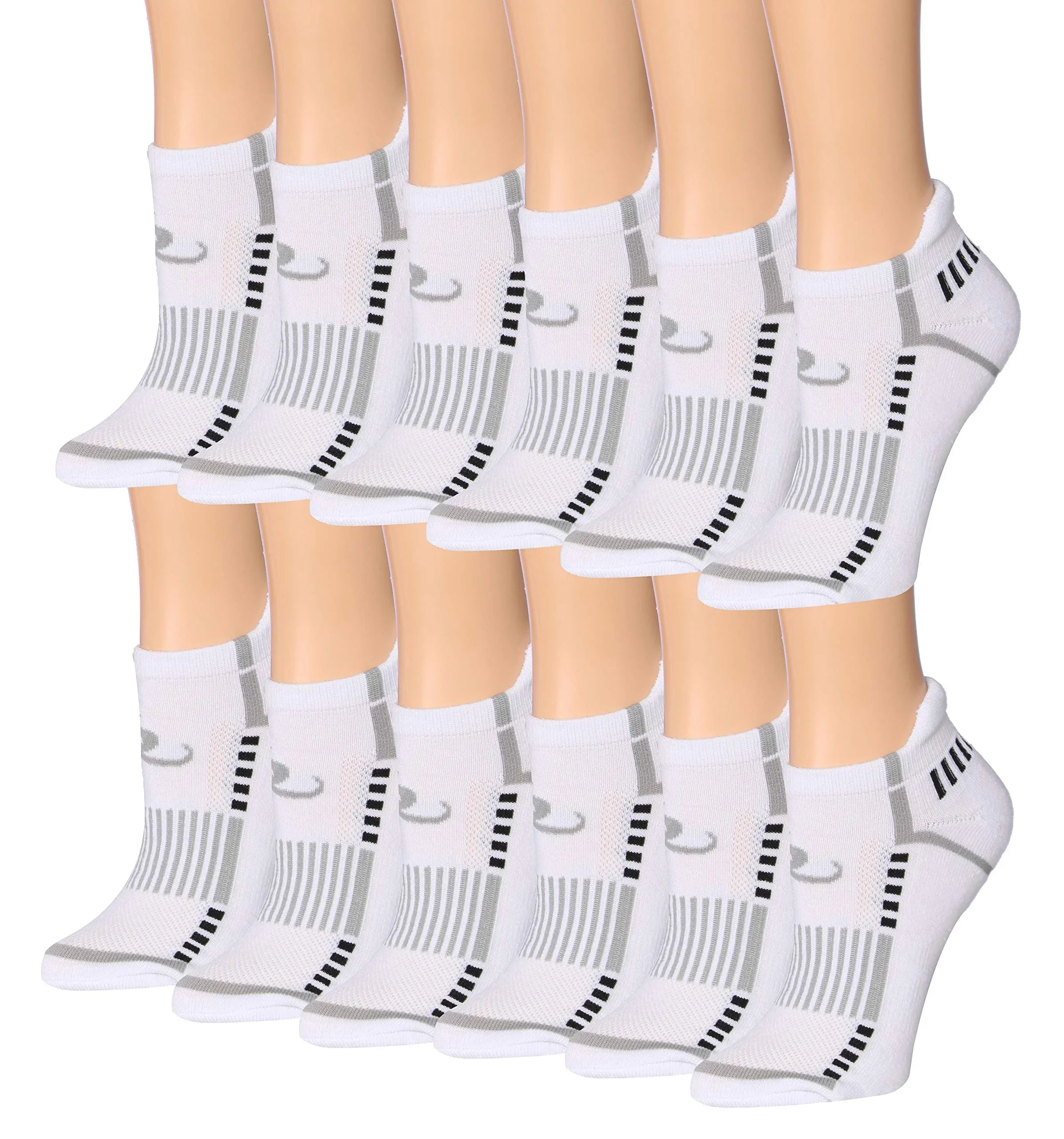 White Fun Running Socks